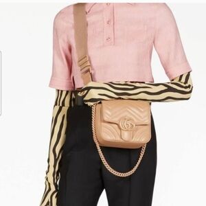 Gucci Beige Leather Crossbody Bag